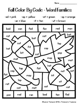 coloriage automne - coloriage codé automne gs