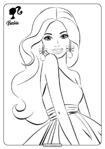 coloriage barbie à imprimer pdf de la catégorie coloriage barbie