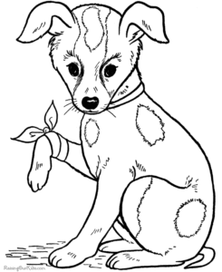 dessin à colorier chien et chat de la catégorie coloriage chien