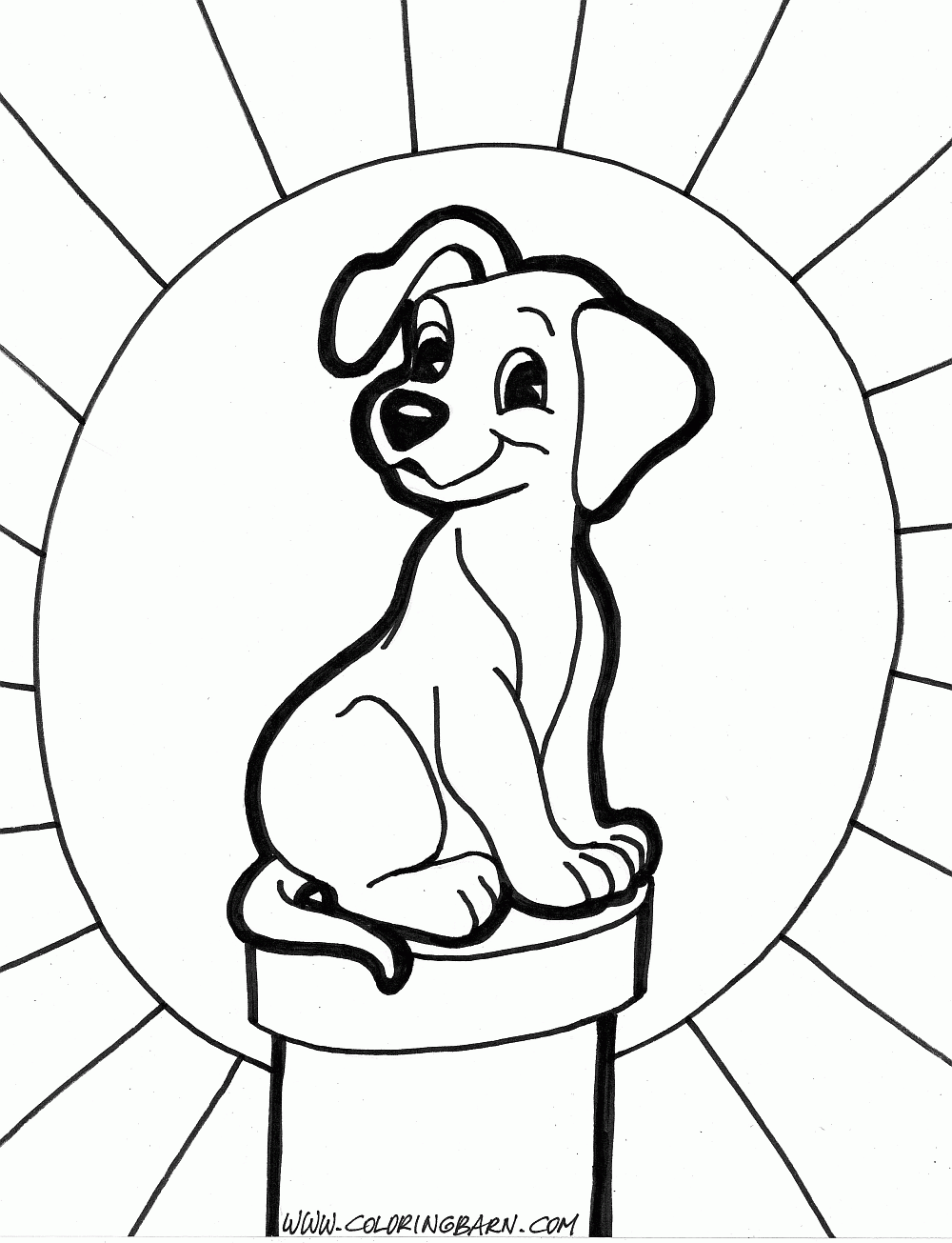 coloriage chien  coloriage de petit chiot mignon a imprimer