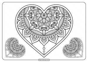 coloriage à imprimer gratuit mandala coeur de la catégorie coloriage coeur