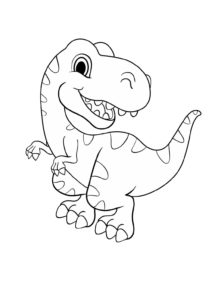 coloriage dinosaure tyrex facile de la catégorie coloriage dinosaure