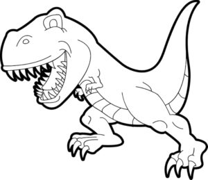 dessin à colorier dinosaure t-rex de la catégorie coloriage dinosaure