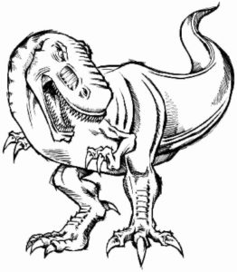 dessin dinosaure tyrannosaure à imprimer de la catégorie coloriage dinosaure