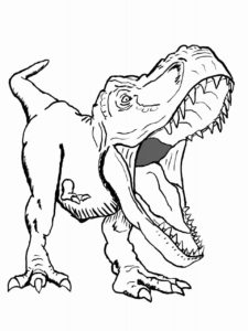 coloriage a imprimer dinosaure t-rex de la catégorie coloriage dinosaure