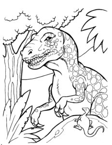coloriage gratuit dinosaure effrayant de la catégorie coloriage dinosaure