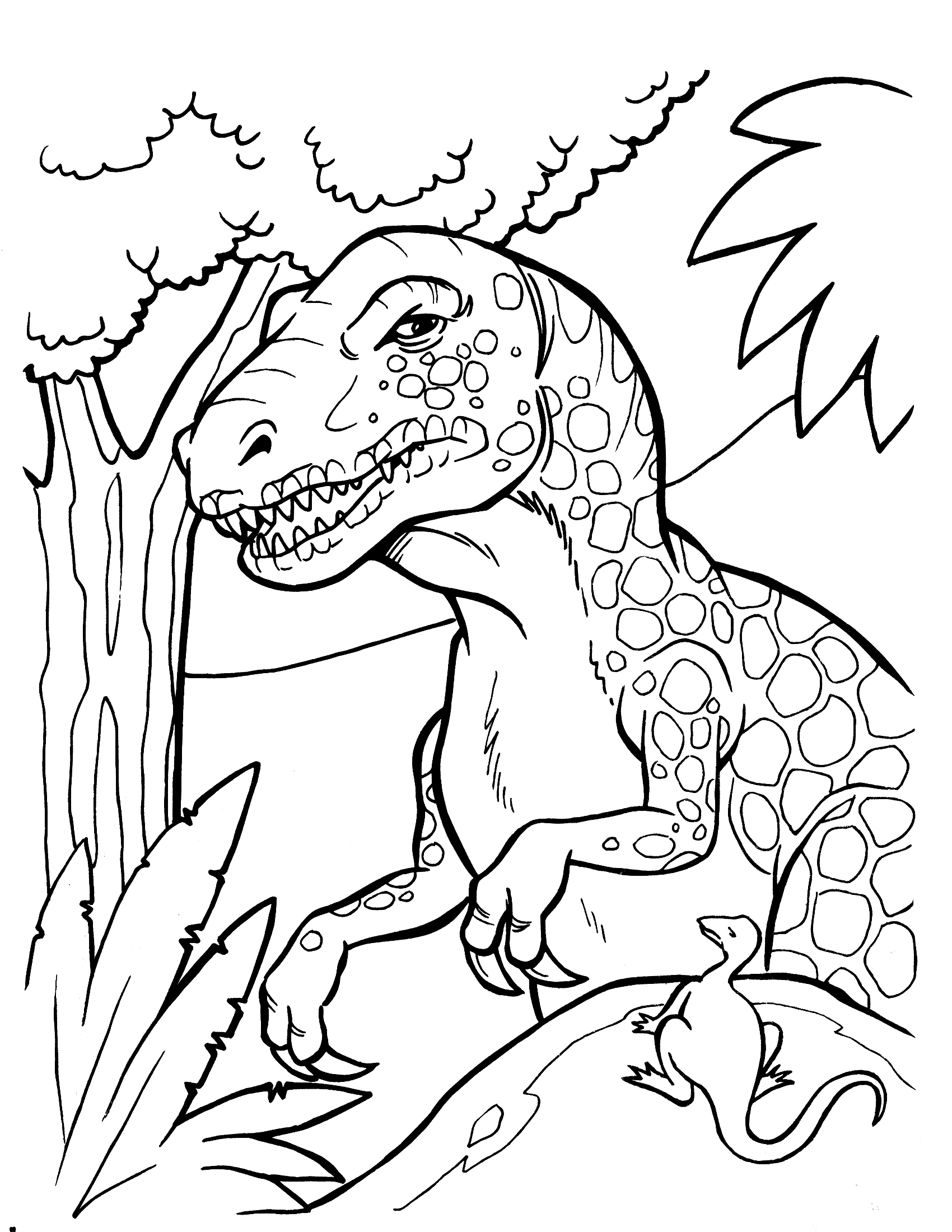 coloriage dinosaure  coloriage gratuit dinosaure effrayant