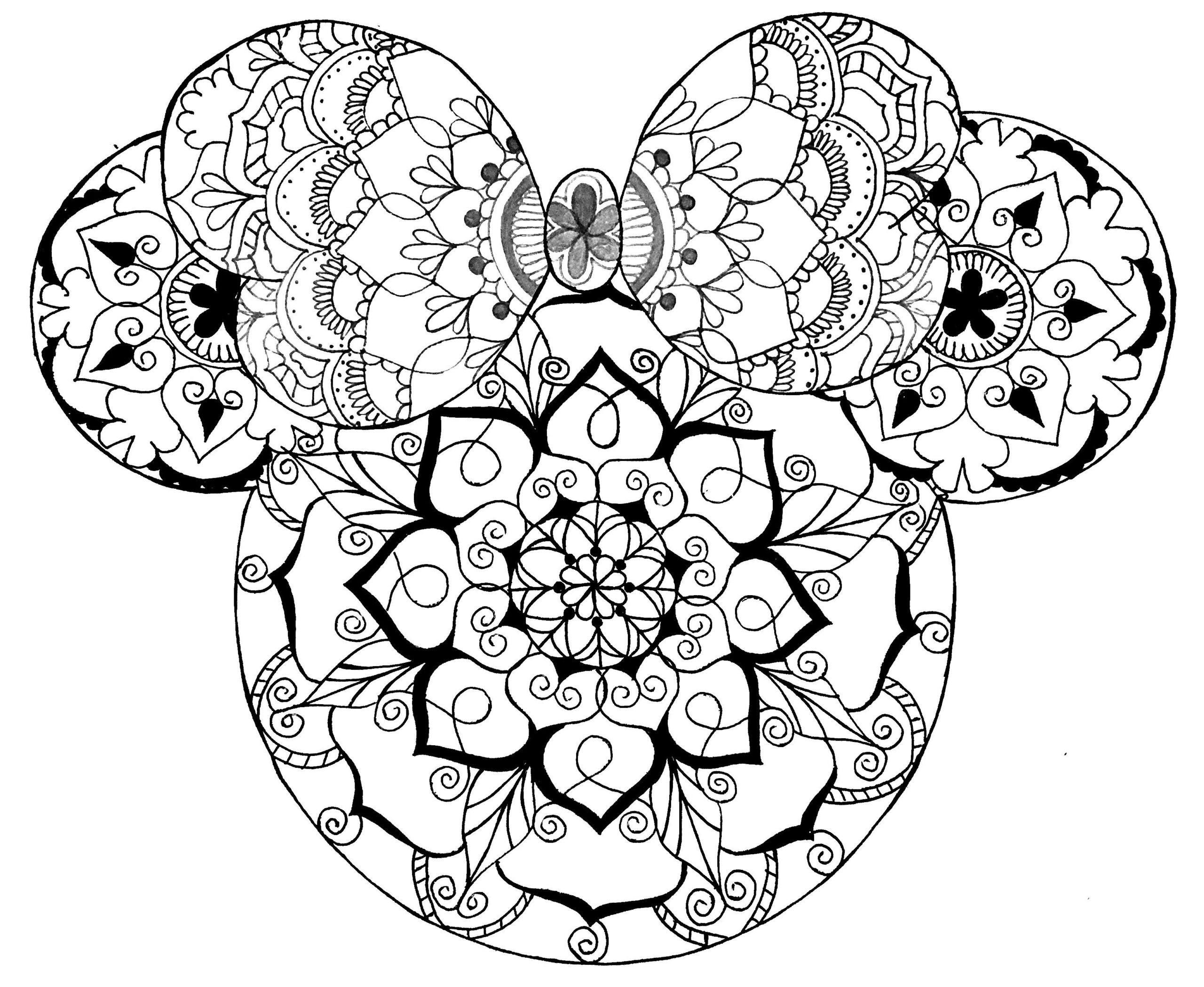 coloriage mandala - coloriage mandala disney mickey mouse hd