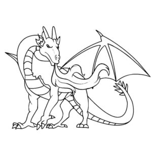 coloriage dragon feu pokemon à imprimer de la catégorie coloriage dragon