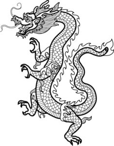 coloriage mandala dragon chinois de la catégorie coloriage dragon