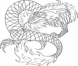 coloriage dragon chine de la catégorie coloriage dragon