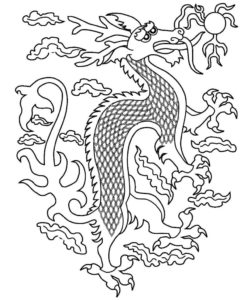 coloriage dragon chinois maternelle de la catégorie coloriage dragon