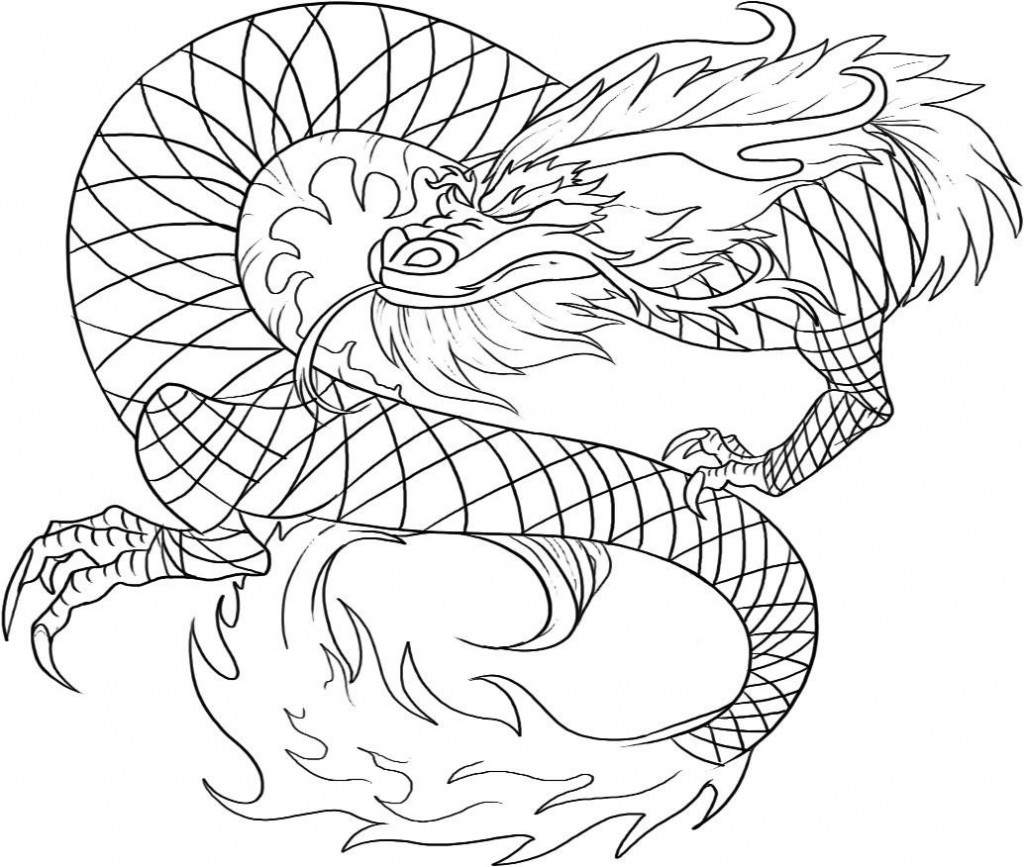 coloriage dragon chinois à imprimer de la catégorie coloriage dragon