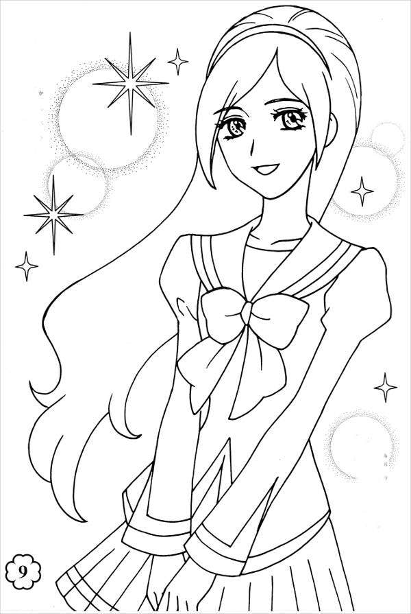 coloriage fille  coloriage fille 10 ans manga