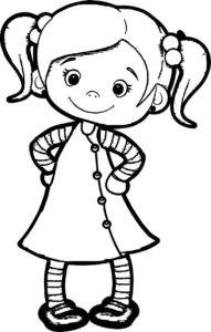 coloriage petite fille à imprimer de la catégorie coloriage fille