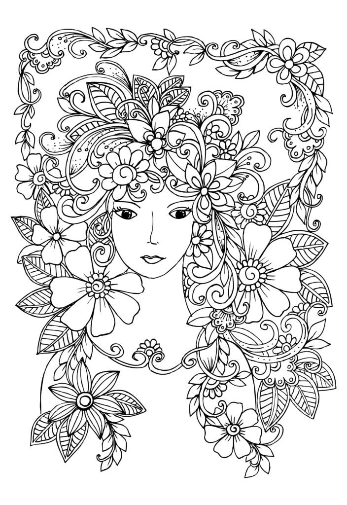 coloriage fille - coloriage pour fille de 10 ans a imprimer