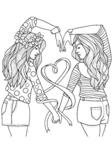 coloriage fille - coloriage de fille ado swag