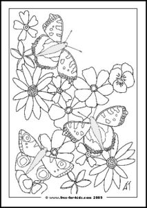 coloriage papillon fleur maternelle de la catégorie coloriage fleur