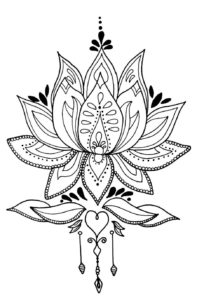coloriage mandala fleur de lotus de la catégorie coloriage fleur