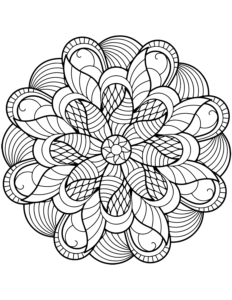 coloriage fleur mandala de la catégorie coloriage fleur