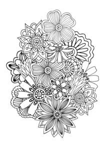 coloriage anti stress fleur à imprimer de la catégorie coloriage fleur