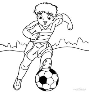 coloriage footballeur de la catégorie coloriage foot