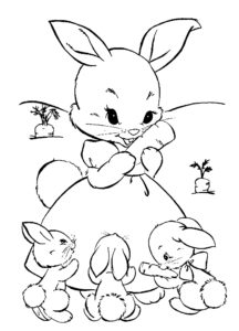 coloriage lapin maternelle de la catégorie coloriage lapin