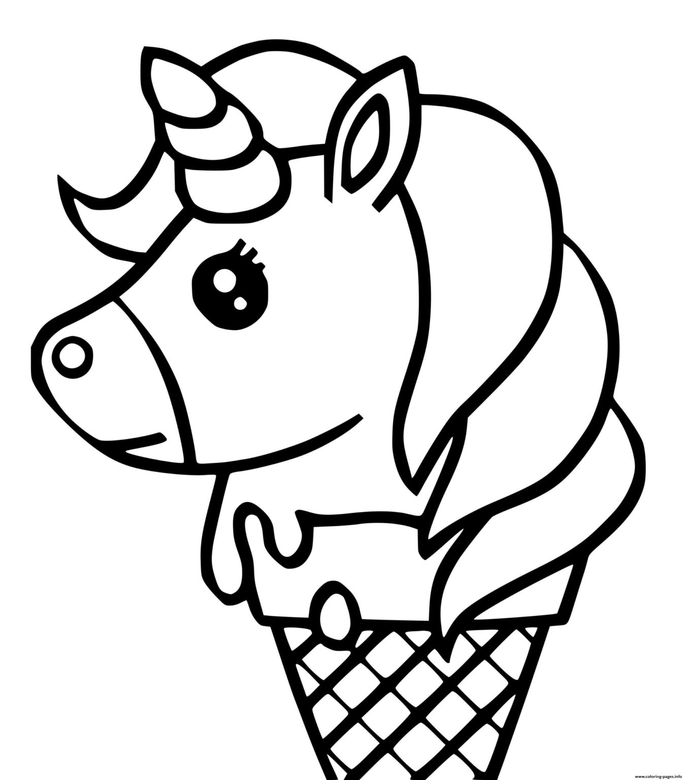 coloriage licorne - coloriage licorne kawaii à imprimer gratuit