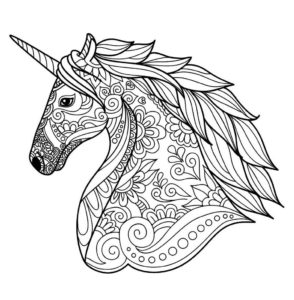 coloriage licorne mandala gratuit de la catégorie coloriage licorne