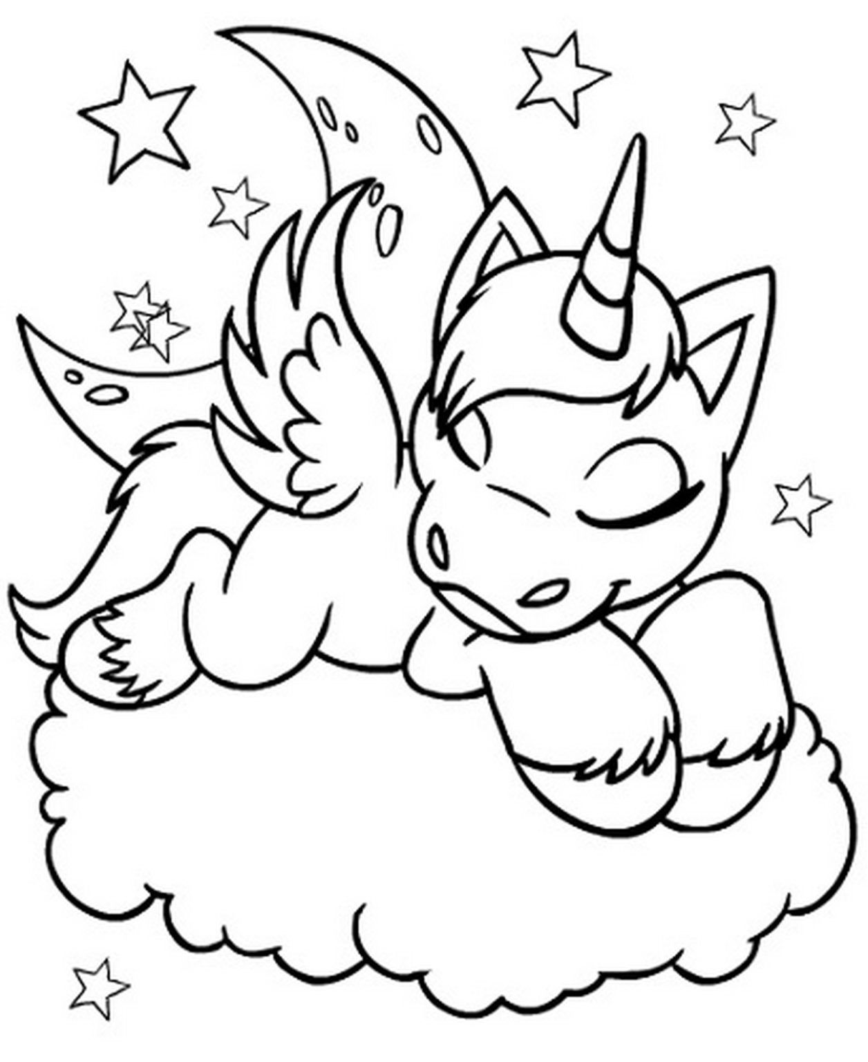 coloriage licorne  coloriage bébé licorne à imprimer