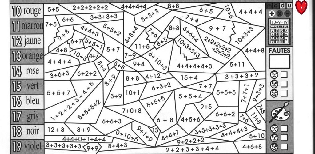 coloriage magique ce1  coloriage magique cp maths numération