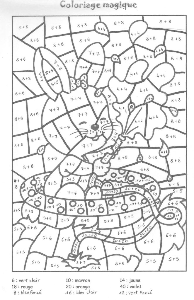 coloriage magique ce1  coloriage magique ce1 maths mdi