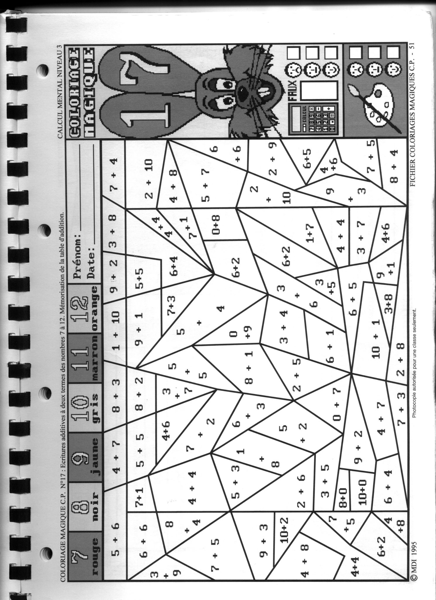 coloriage magique ce2 - coloriage magique maths ce2 cm1