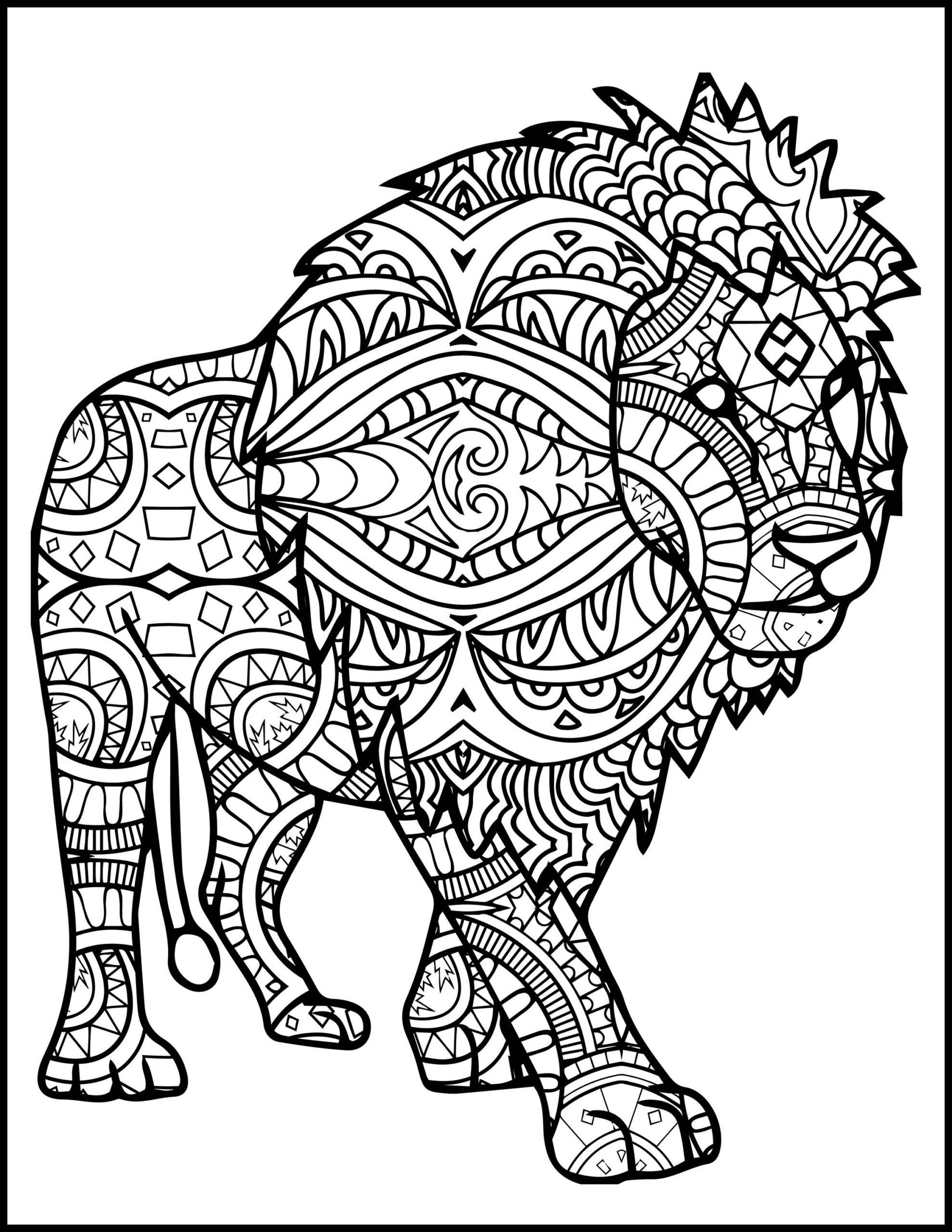 Coloriage Mandala Coloriage Mandala Animaux Lion Imprimer My XXX 