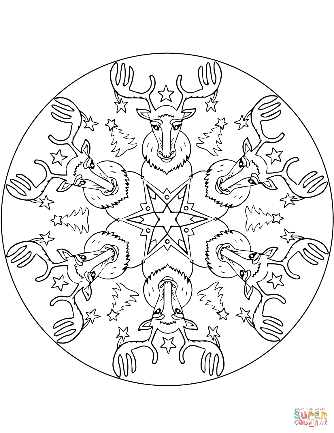 coloriage mandala - coloriage mandala noel maternelle