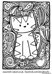 coloriage à imprimer gratuit mandala chat de la catégorie coloriage mandala