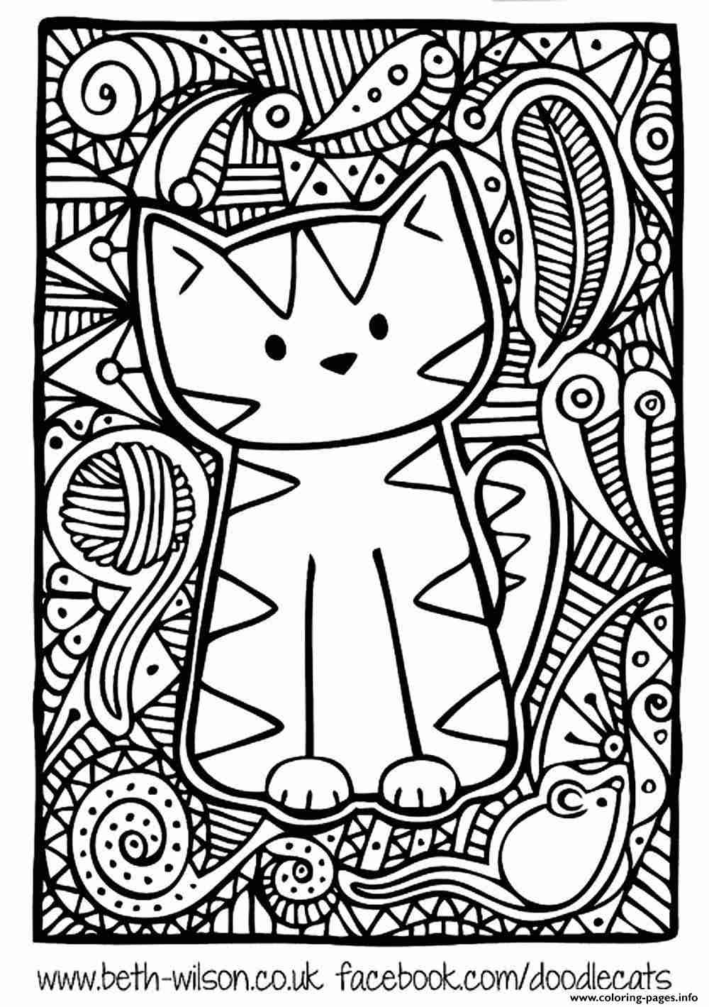 coloriage à imprimer gratuit mandala chat de la catégorie coloriage mandala