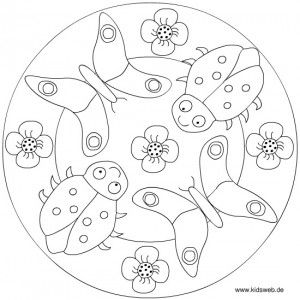 coloriage mandala - coloriage mandala printemps maternelle