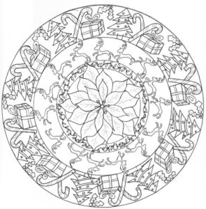 coloriage mandala facile noel de la catégorie coloriage mandala