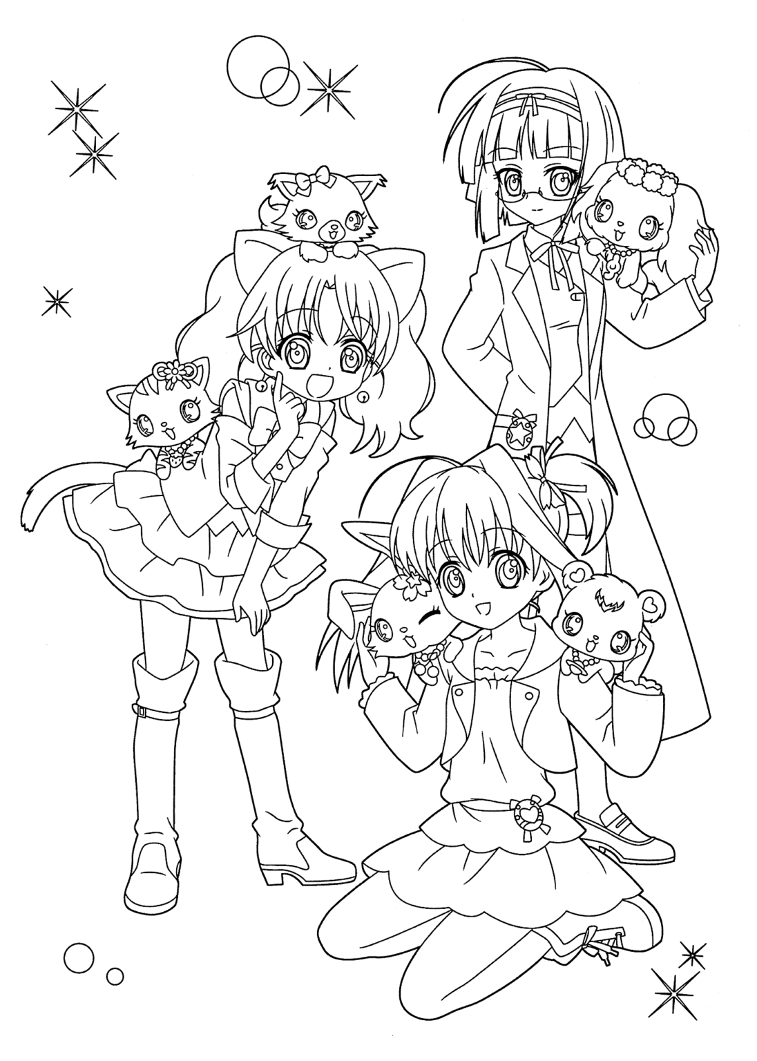Coloriage Manga Kawaii Fille 123Dessins Source 1 Des Dessins 