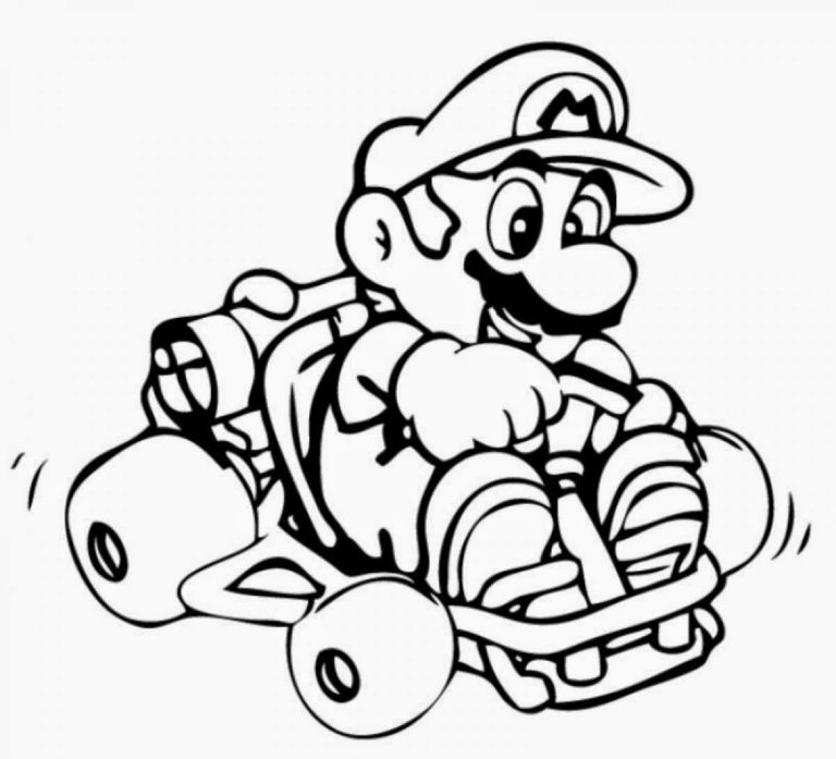 coloriage mario  coloriage mario kart gratuit à imprimer