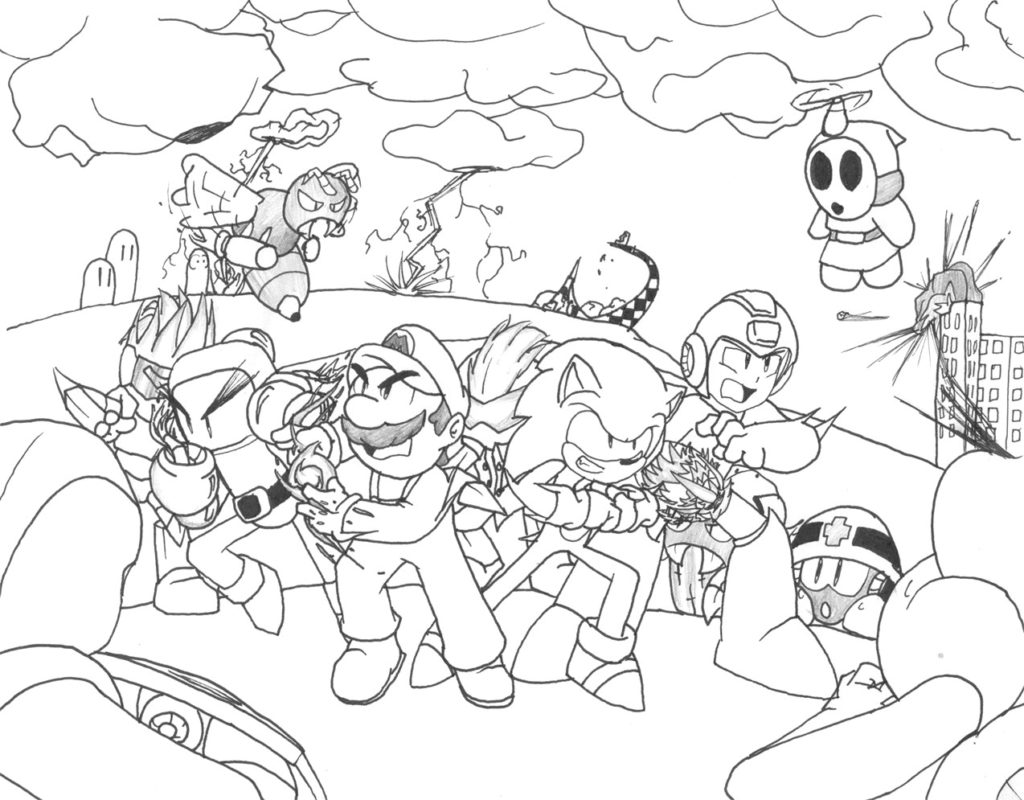 coloriage mario et sonic aux jeux olympiques 2020 – 123Dessins | Source