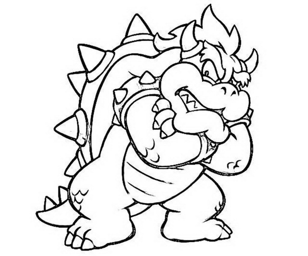 Coloriage Mario Coloriage Mario Bowser Imprimer Gratuit