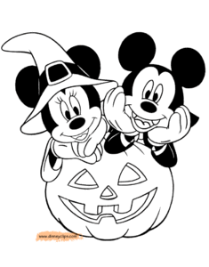 coloriage mickey et minnie halloween de la catégorie coloriage mickey