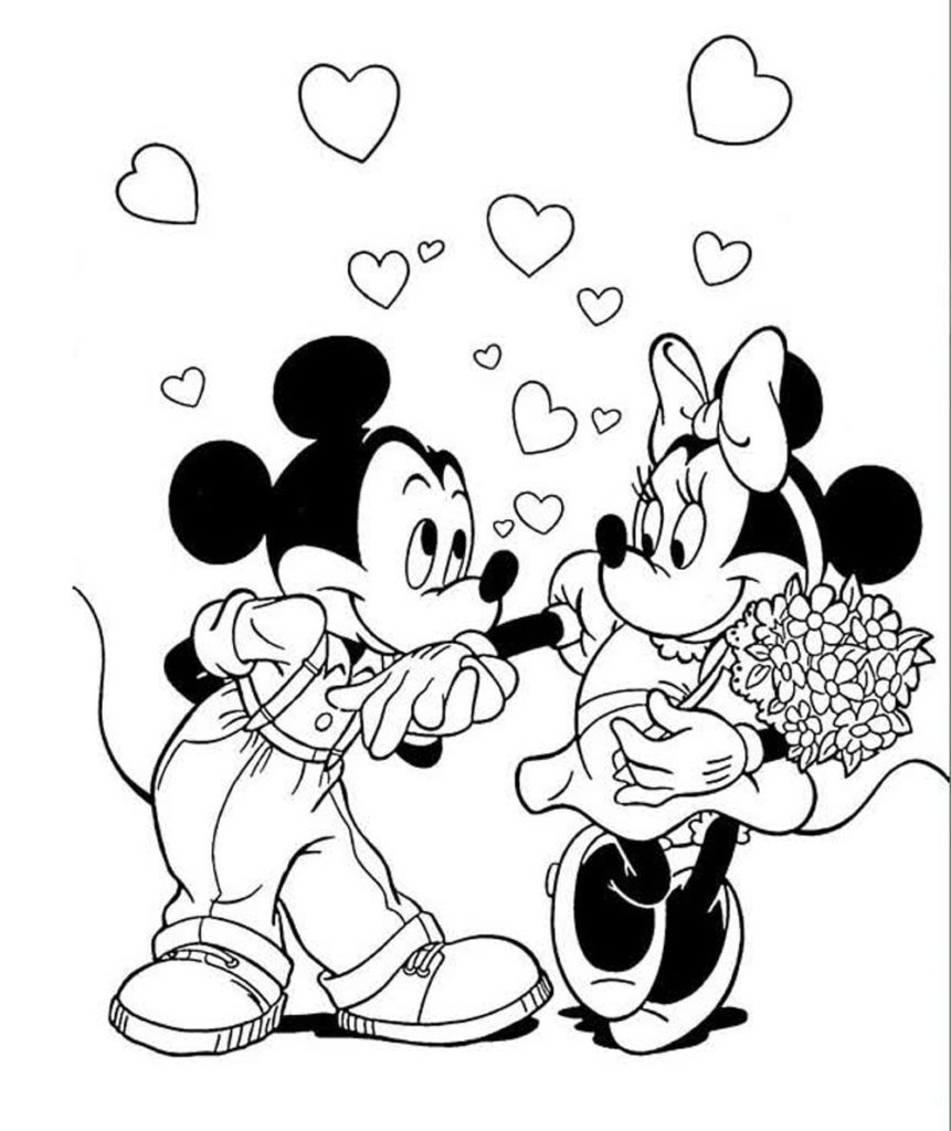 coloriage minnie et mickey à imprimer – 123Dessins | Source #1 des