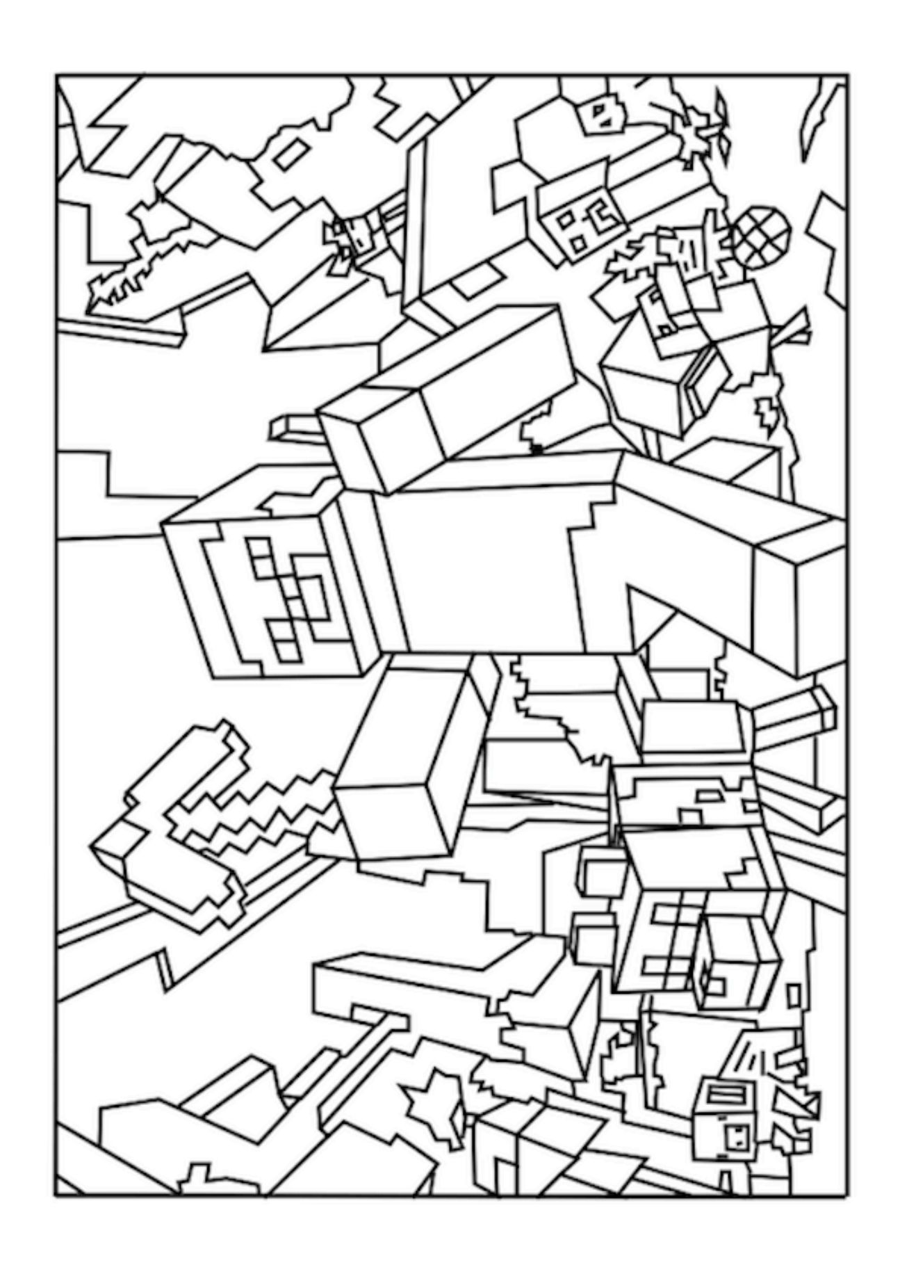 Coloriage Minecraft 3 9 Majestic Coloriage Minecraft Stock 