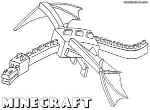 coloriage minecraft ender dragon de la catégorie coloriage minecraft