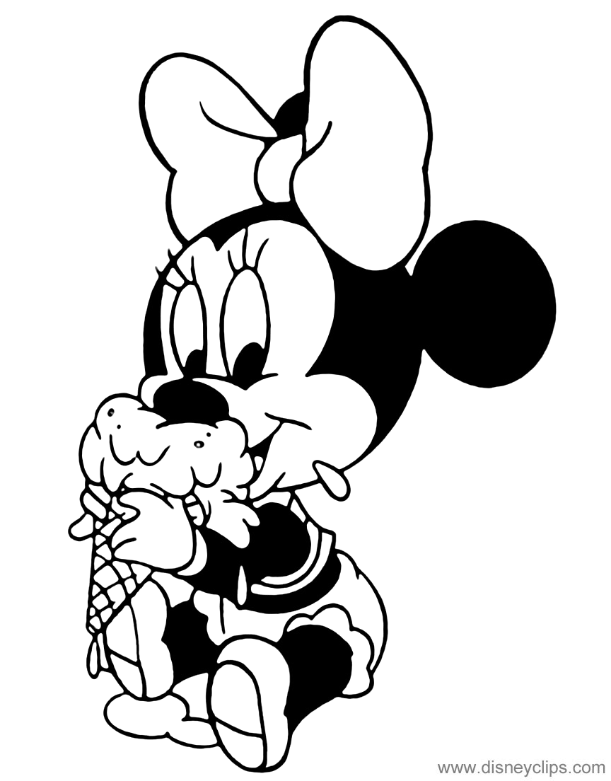 coloriage minnie  coloriage minnie bébé