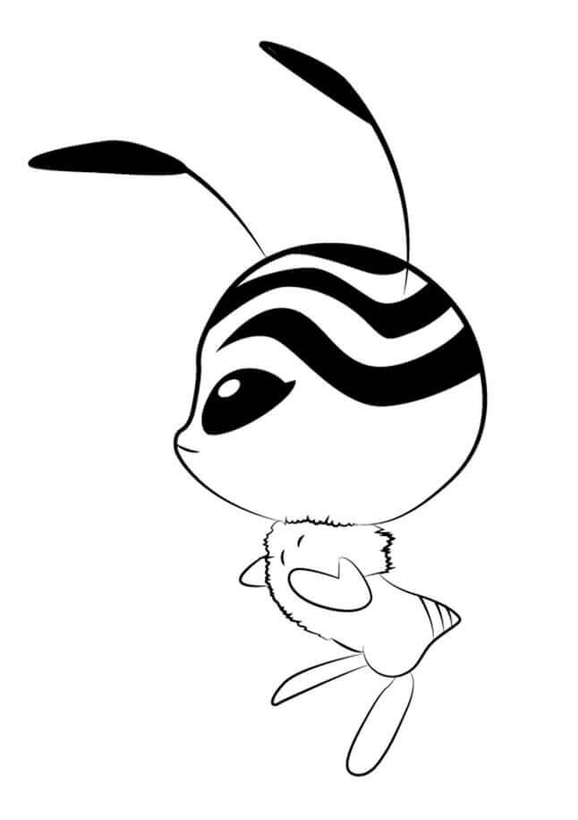 coloriage miraculous  coloriage miraculous kwami pollen