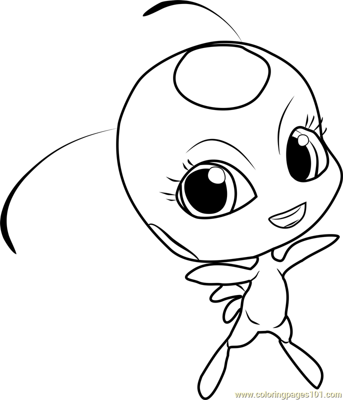 Coloriage Miraculous Coloriage Miraculous Tikki